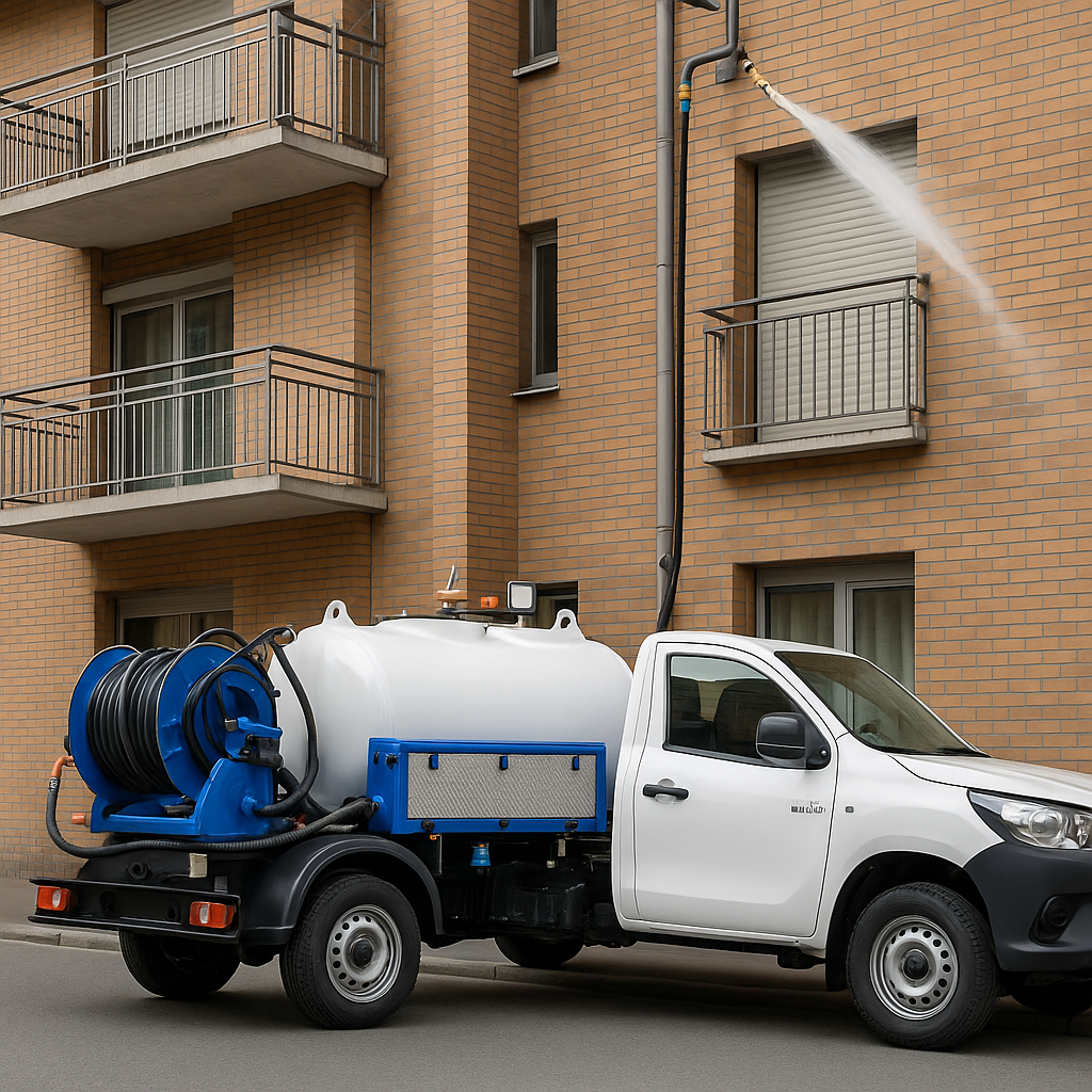 Comment utiliser un camion de débouchage en étage