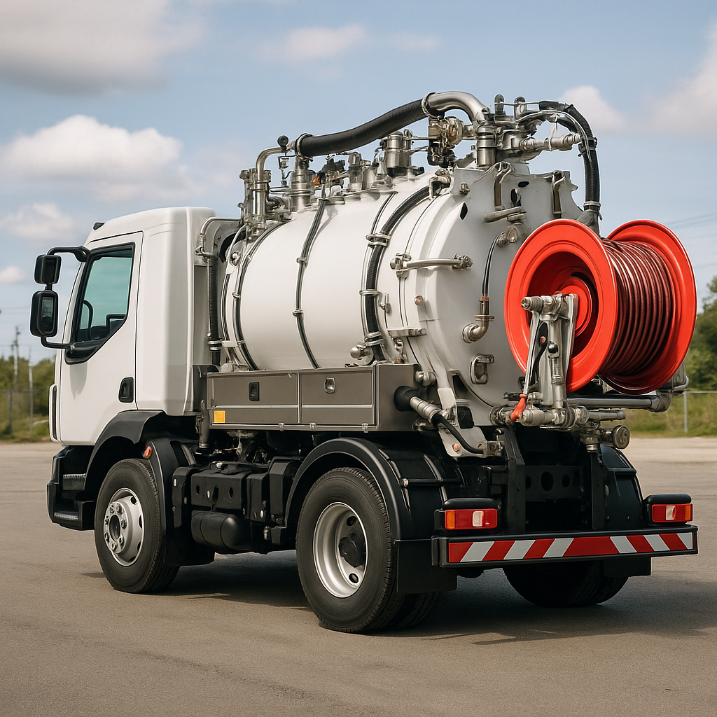 image camion de débouchage pompage assainnissement image intervention camion pour déboucher toutes canalisations et fosse septique
