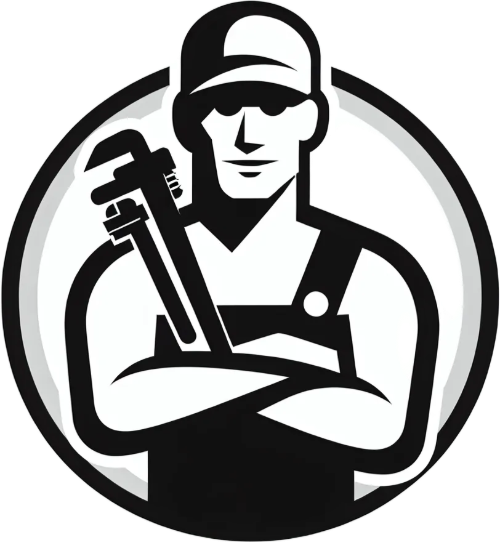 logo icone plombier clef a molette