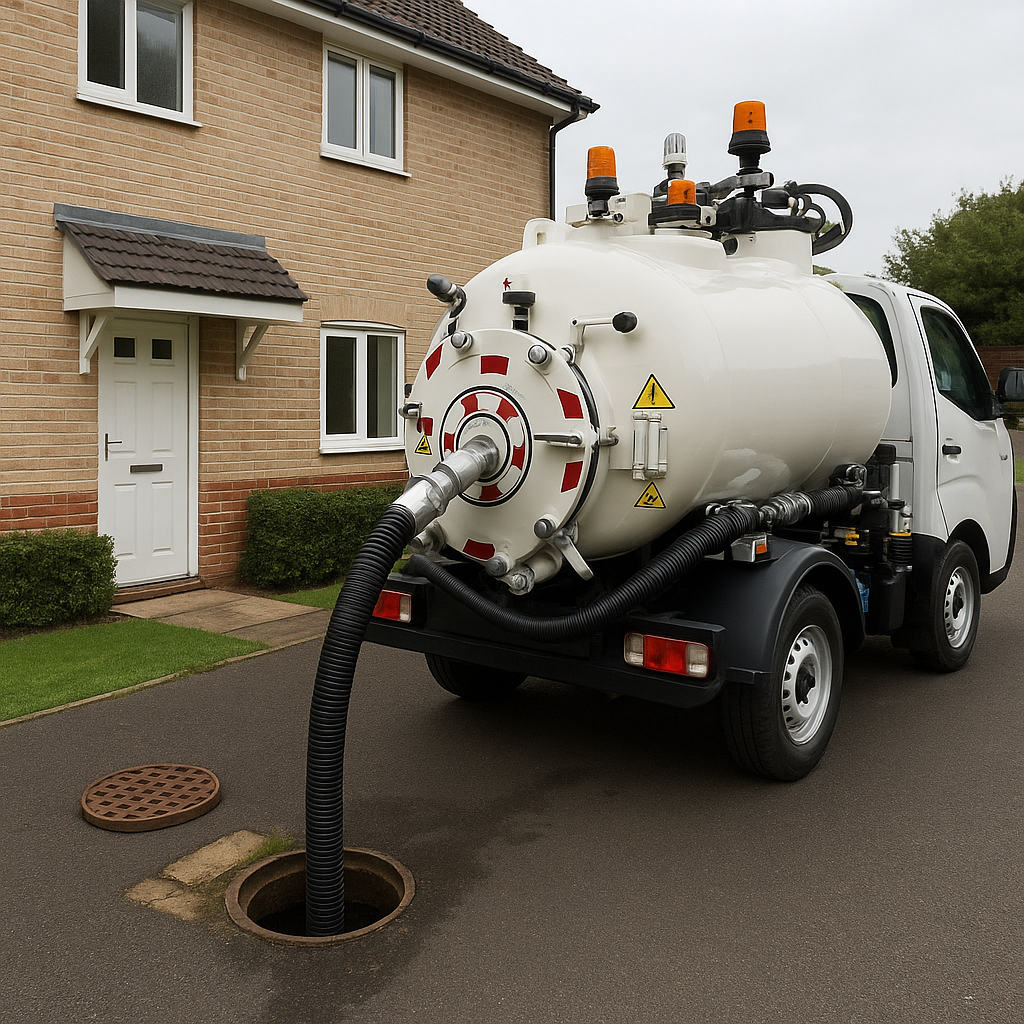 une image illustrant un débouchage par camion à la maison
