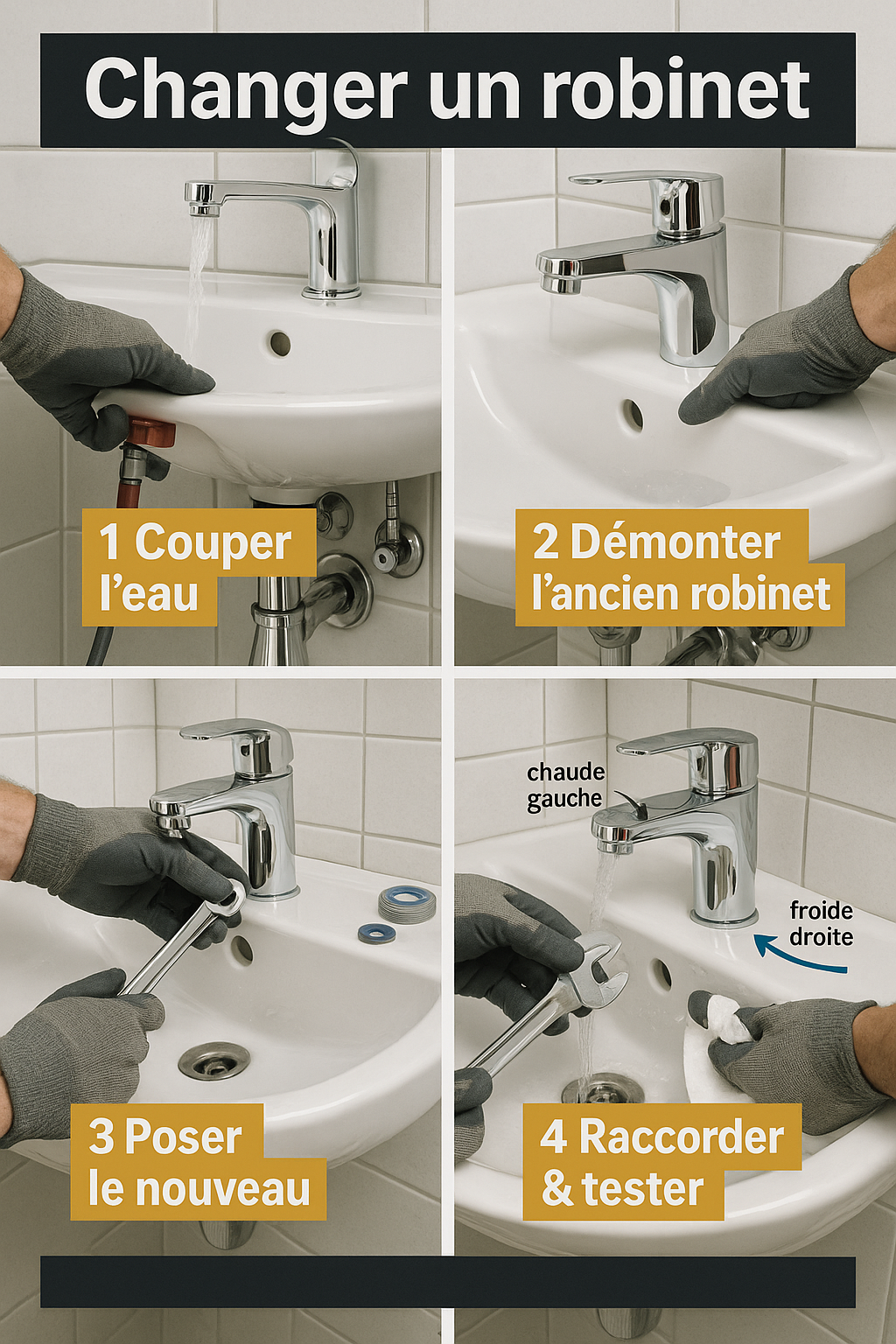 tutoriel image changer un robinet